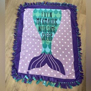 Purple fleece Mermaid Blanket